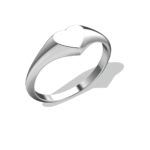 HeartBold Signet Silver