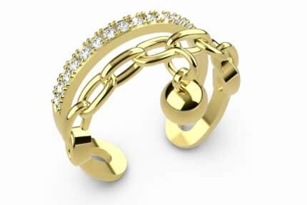 Pierścionek Iconic Link Ring - Gold Plated