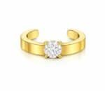 Nausznica Solitaire Cuff - Gold Plated