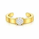 Nausznica Solitaire Cuff - Gold Plated