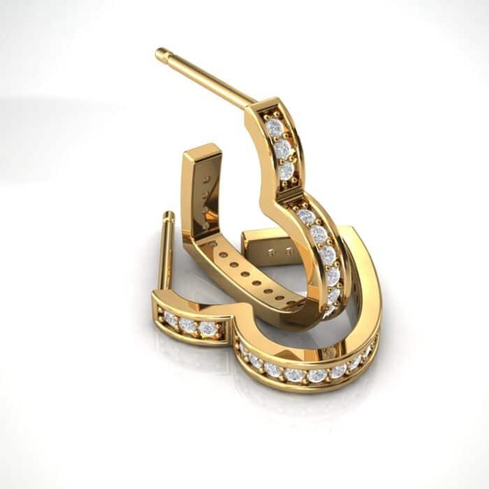 Kolczyki Iconic Heart - Gold Plated