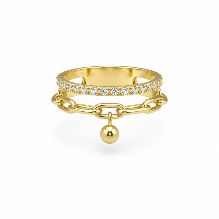 Pierścionek Iconic Link Ring - Gold Plated