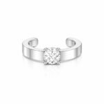Nausznica Solitaire Cuff Silver