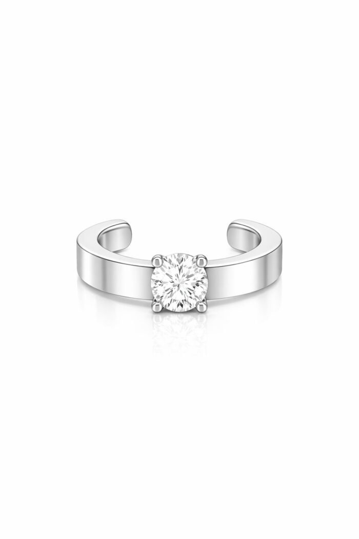 Nausznica Solitaire Cuff Silver