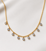 Luce Necklace Blue Gold Plated - obrazek 3