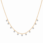 Luce Necklace Blue Gold Plated