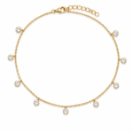 Luce Anklet Crystal - Gold Plated