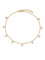 Luce Anklet Crystal - Gold Plated
