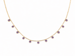 Luce Necklace Violet Gold Plated