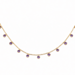 Luce Necklace Violet Gold Plated