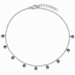 Luce Anklet Violet - Silver