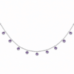 Luce Necklace Violet Silver