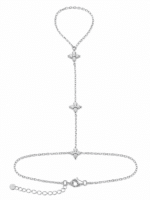 Flora Hand Chain Silver
