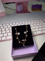 Luce Necklace Crystal Srebro pozłacane - obrazek 3