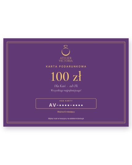 Karta podarunkowa Atelier Victoria 100 zł