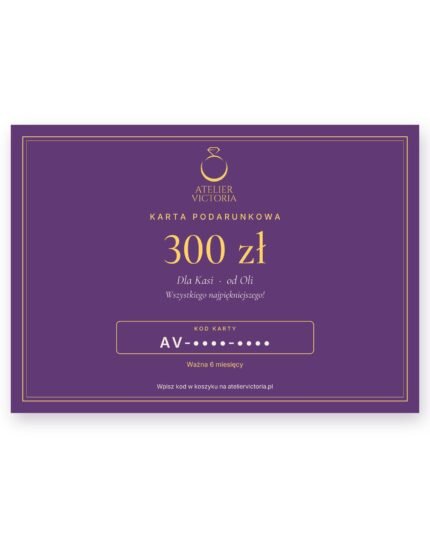 Karta podarunkowa Atelier Victoria 300 zł